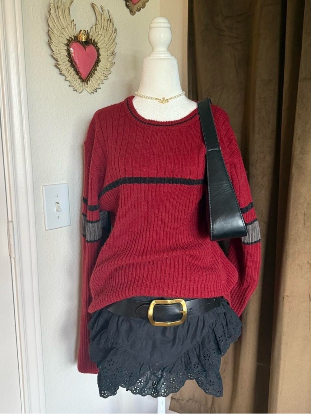 ribbed knit sweater
